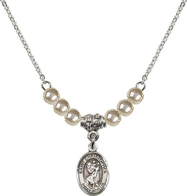Collar de cristal de San Cristóbal | 1/2 pulgada | Cuentas de 4 mm | N21-9022
