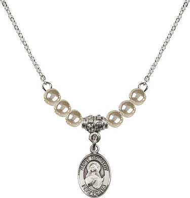 Collar de cristal de Santa Dorotea | 1/2 pulgada | Cuentas de 4 mm | N21-9023