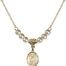 Saint Daniel Crystal Necklace | 1/2 inch | 4mm Beads   14kt Gold Filled