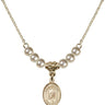 Saint Edward the Confessor Crystal Necklace | 1/2 inch | 4mm Beads   14kt Gold Filled