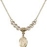 Saint Clare of Assisi Crystal Necklace | 1/2 inch | 4mm Beads   14kt Gold Filled