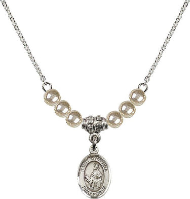 Collar de cristal de Santa Dympna | 1/2 pulgada | Cuentas de 4 mm | N21-9032