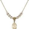 Saint Elizabeth of Hungary Crystal Necklace | 1/2 inch | 4mm Beads   14kt Gold Filled