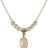Saint Florian Crystal Necklace | 1/2 inch | 4mm Beads   14kt Gold Filled