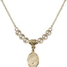 Saint Francis de Sales Crystal Necklace | 1/2 inch | 4mm Beads   14kt Gold Filled