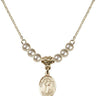 Saint Francis of Assisi Crystal Necklace | 1/2 inch | 4mm Beads   14kt Gold Filled