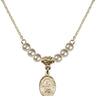 Saint Francis Xavier Crystal Necklace | 1/2 inch | 4mm Beads   14kt Gold Filled