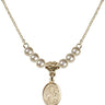 Saint Genevieve Crystal Necklace | 1/2 inch | 4mm Beads   14kt Gold Filled