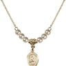 Saint Gerard Majella Crystal Necklace | 1/2 inch | 4mm Beads   14kt Gold Filled