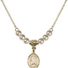 Saint Emily de Vialar Crystal Necklace | 1/2 inch | 4mm Beads   14kt Gold Filled