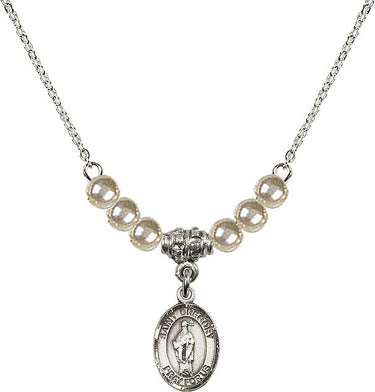 Collar de cristal de San Gregorio Magno | 1/2 pulgada | Cuentas de 4 mm
