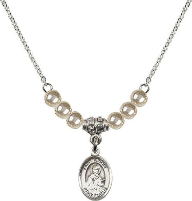 Collar de Cristal San Isidoro de Sevilla | 1/2 pulgada | Cuentas de 4 mm