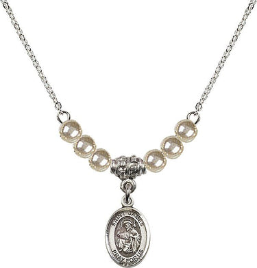 Collar de cristal de Santiago Apóstol | 1,27 cm | Cuentas de 4 mm