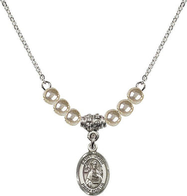 Collar con medalla de cristal de San Juan Apóstol | 1/2 pulgada