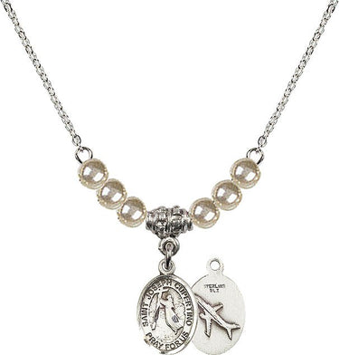 Medalla de San José de Cupertino Collar de cristal | 1/2 pulgada