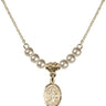 Saint Joseph Crystal Necklace | 1/2 inch | 4mm Beads   14kt Gold Filled