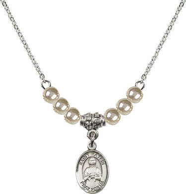 Collar de cristal con la medalla de Santa Kateri Tekakwitha | 1,27 cm