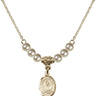 Saint Lawrence Crystal Necklace | 1/2 inch | 4mm Beads   14kt Gold Filled