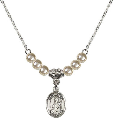 Collar de cristal con la medalla de Santa Lucía de Siracusa | 1,27 cm
