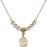 Saint Mark the Evangelist Crystal Necklace | 1/2 inch | 4mm Beads   14kt Gold Filled