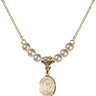 Saint Martha Crystal Necklace | 1/2 inch | 4mm Beads   14kt Gold Filled