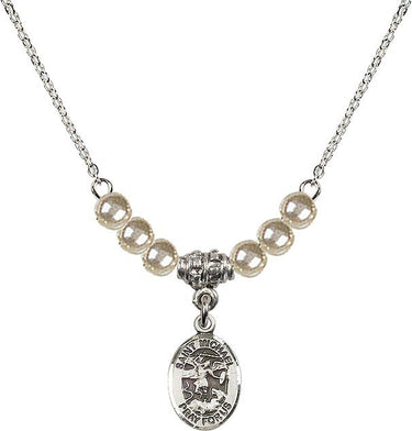 Collar de cristal con la medalla de San Miguel Arcángel | 1/2 pulgada