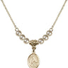 Our Lady of Providence Crystal Necklace | 1/2 inch | 4mm Beads   14kt Gold Filled