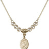 Saint Martin de Porres Crystal Necklace | 1/2 inch | 4mm Beads   14kt Gold Filled