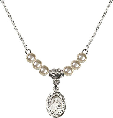 Collar de cristal de San Martín de Porres | 1/2 pulgada | Cuentas de 4 mm | N21-9089