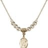 Saint Raymond Nonnatus Crystal Necklace | 1/2 inch | 4mm Beads   14kt Gold Filled