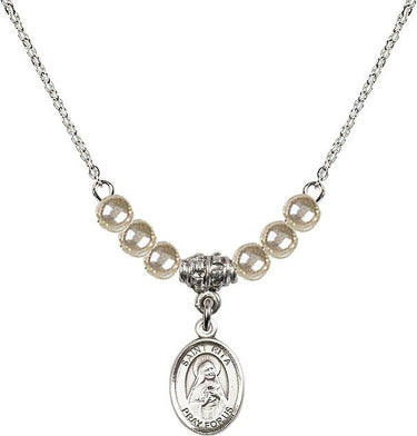 Collar de cristal de Santa Rita de Casia | 1/2 pulgada | Cuentas de 4 mm | N21-9094
