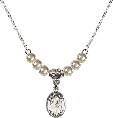 Collar de cristal de San Roberto Belarmino | 1,27 cm | Cuentas de 4 mm | N21-9096