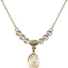 Saint Sarah Crystal Necklace | 1/2 inch | 4mm Beads   14kt Gold Filled