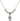 Saint Sebastian Crystal Necklace | 1/2 inch | 4mm Beads   Sterling Silver