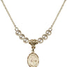 Our Lady Star of the Sea Crystal Necklace | 1/2 inch | 4mm Beads   14kt Gold Filled