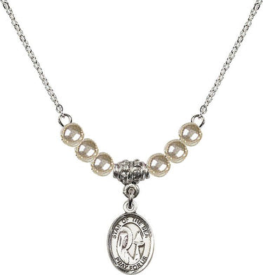 Our Lady Star of the Sea Crystal Necklace | 1/2 inch | 4mm Beads