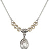 Saint Edith Stein Crystal Necklace | 1/2 inch | 4mm Beads   Sterling Silver