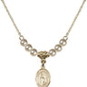 Saint Juan Diego Crystal Necklace | 1/2 inch | 4mm Beads   14kt Gold Filled