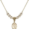Saint Casimir of Poland Crystal Necklace | 1/2 inch | 4mm Beads   14kt Gold Filled