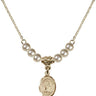 Saint Valentine of Rome Crystal Necklace | 1/2 inch | 4mm Beads   14kt Gold Filled