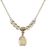 Saint Bridget of Sweden Crystal Necklace | 1/2 inch | 4mm Beads   14kt Gold Filled