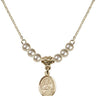 Saints Cosmas & Damian Crystal Necklace | 1/2 inch | 4mm Beads   14kt Gold Filled