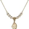 Saint Vincent de Paul Crystal Necklace | 1/2 inch | 4mm Beads   14kt Gold Filled