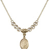 Saint Jerome Crystal Necklace | 1/2 inch | 4mm Beads   14kt Gold Filled