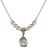 Saint Sophia Crystal Necklace | 1/2 inch | 4mm Beads   Sterling Silver