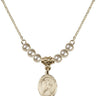 Saint Christopher Crystal Necklace | 1/2 inch | 4mm Beads   14kt Gold Filled
