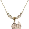 Saint Sebastian Crystal Necklace | 1/2 inch | 4mm Beads   14kt Gold Filled
