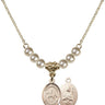 Saint Kateri Tekakwitha Crystal Necklace | 1/2 inch | 4mm Beads   14kt Gold Filled