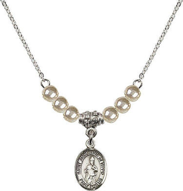 Collar de cristal de San Agustín de Hipona | 1/2 pulgada | Cuentas de 4 mm | N21-9202