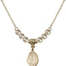 Our Lady of Fatima Crystal Necklace | 1/2 inch | 4mm Beads   14kt Gold Filled